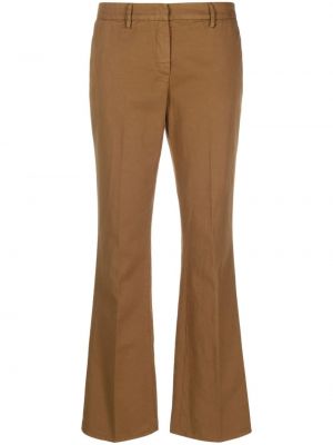 Pantalon en lin en coton large Boglioli marron