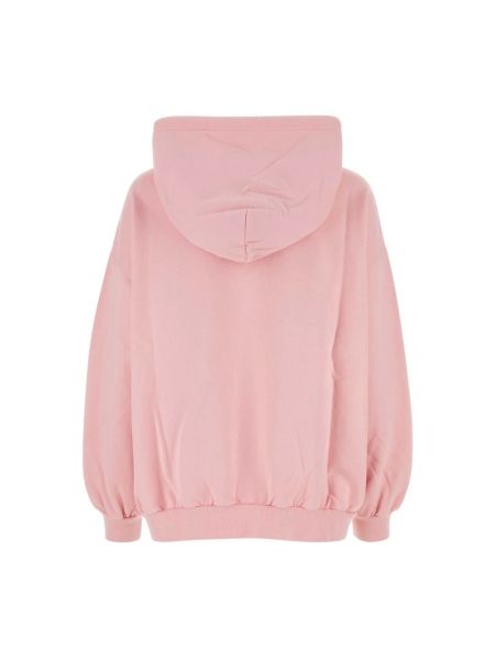 Sudadera con capucha de algodón Versace rosa