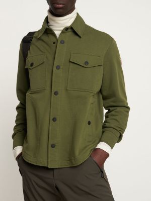 Džerzej bavlnená košeľa Moncler Grenoble zelená