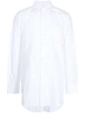 Риза с протрити краища Jordanluca бяло