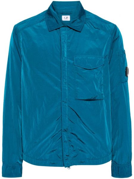Košeľa na zips C.p. Company modrá
