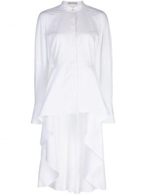 Asimetriška medvilninė marškiniai Palmer//harding balta
