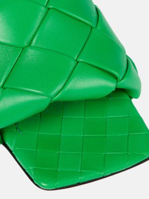 Dabīgās ādas kurpes Bottega Veneta zaļš