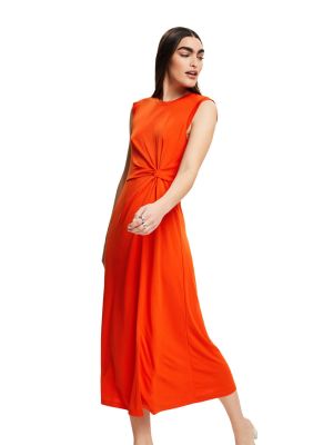 Robe mi-longue Esprit orange