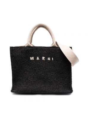 Shopper handtasche mit taschen Marni Schwarz