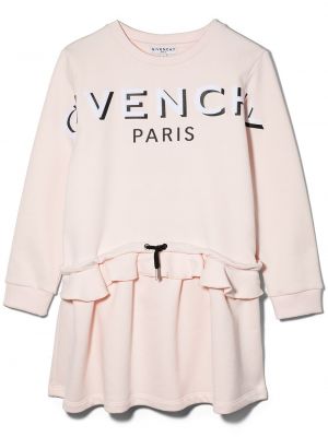 Trykt dress for jenter Givenchy Kids rosa