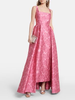 Макси рокля на цветя Emilia Wickstead розово
