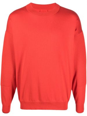 Памучен копринен пуловер Ferrari червено