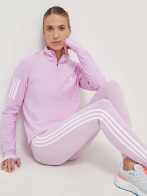 Bluza z nadrukiem Adidas Performance różowa