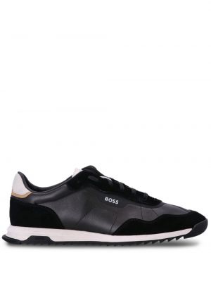 Leder sneaker Boss schwarz