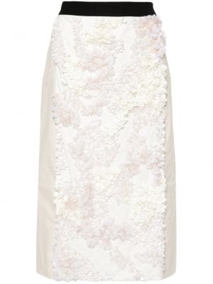 Midi sukně s flitry Plan C bílé