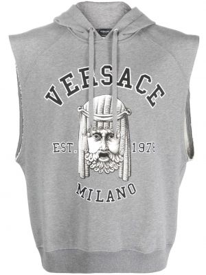 Košeľa s kapucňou Versace sivá