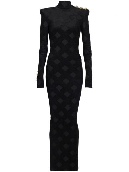 Maxi mekko Balmain musta