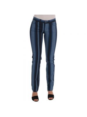 Gestreifte slim fit skinny jeans Dolce & Gabbana blau