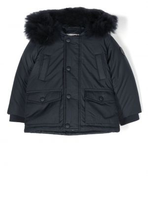 Huppari pitkä takki tytöille Woolrich Kids sininen