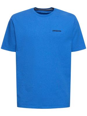 Camiseta de algodón Patagonia azul