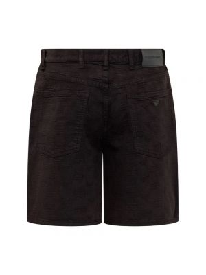 Pantalones cortos vaqueros de tejido jacquard Emporio Armani negro