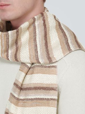 Bufanda de lino de seda de algodón Loro Piana marrón