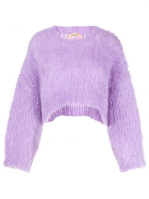 Пуловер от мохер N°21 виолетово
