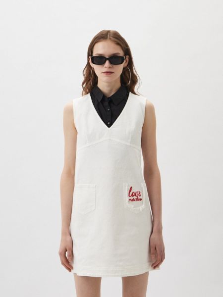Джинсовое платье Love Moschino белое