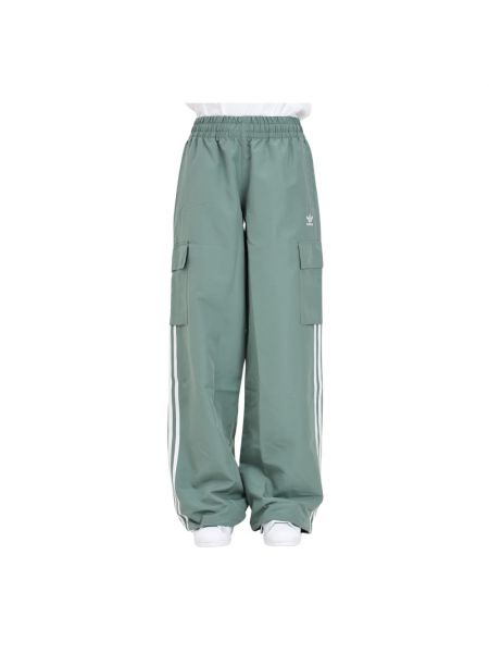 Pantalon cargo en coton en jersey Adidas Originals vert