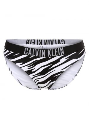 Calvin Klein - Damski dół od bikini, czarny|biały