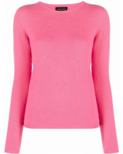 Jersey de cachemir de tela jersey con estampado de cachemira Roberto Collina rosa