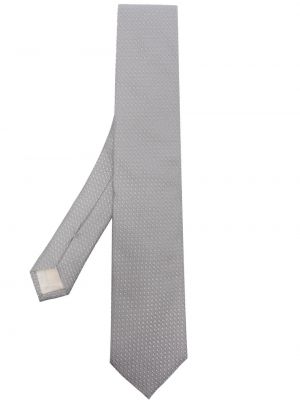 Žakardinis šilkinis kaklaraištis D4.0 pilka