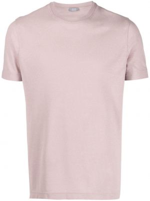 T-shirt con scollo tondo Zanone rosa