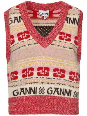 Pull en laine sans manches Ganni