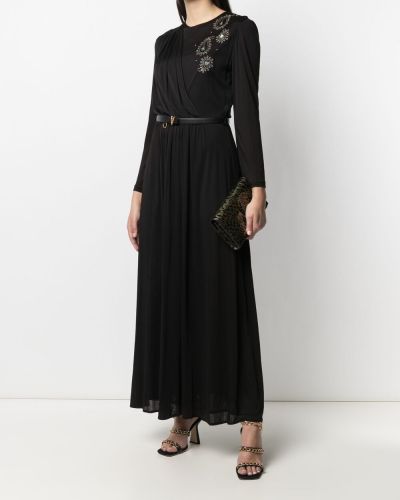 Vestido con bordado de cachemir con estampado de cachemira A.n.g.e.l.o. Vintage Cult negro