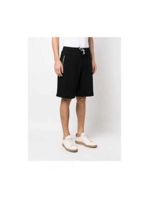 Pantalones cortos de algodón Brunello Cucinelli negro