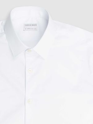 Koszula slim fit w tygrysie prążki Tiger Of Sweden biała