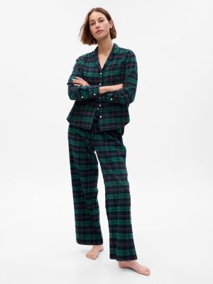 Flanelové kostkované pyžamo Gap