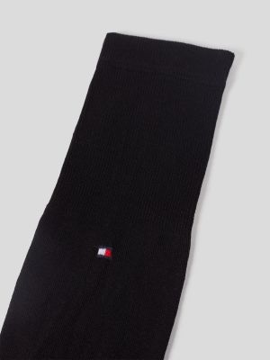Skarpety z nadrukiem bawełniane Tommy Hilfiger czarne