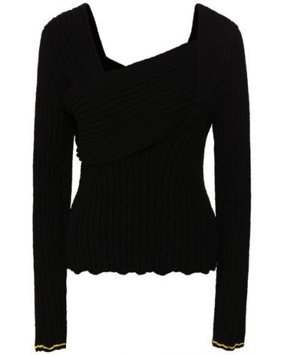 Хлопковый пуловер Bottega Veneta - Черный
