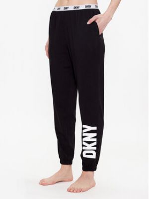 DKNY Pantaloni pijama YI2822635  Regular Fit - Negru