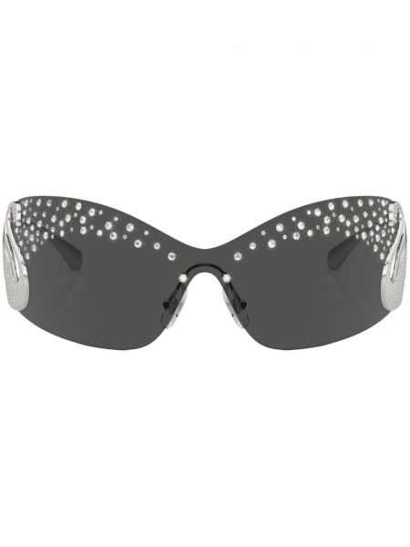 Sonnenbrille mit kristallen Swarovski silber