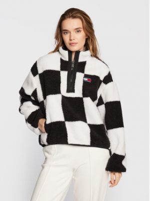 Tommy Jeans Kožuch Checkerboard DW0DW14305 Čierna Regular Fit