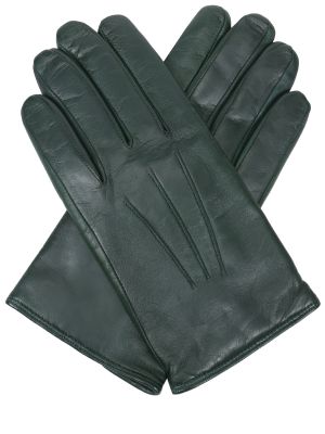 Кожаные перчатки Cesare Attolini зеленые