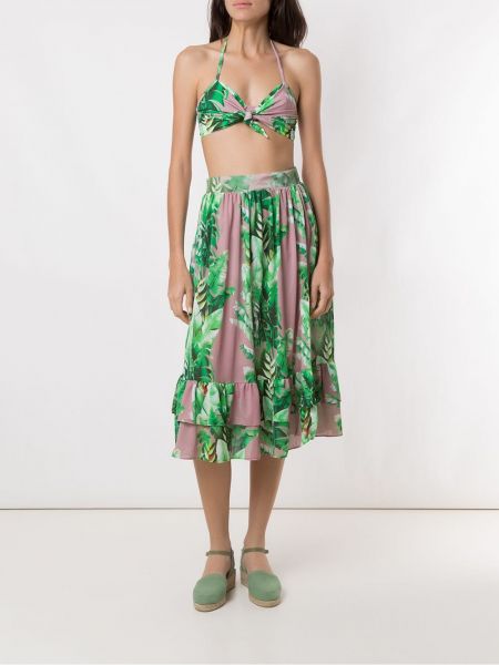 Bikini de flores con estampado Amir Slama verde