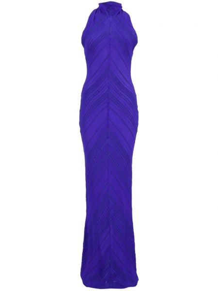 Копринена вечерна рокля Zeus+dione синьо