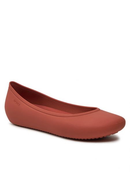 Lapos talpú balerina cipők Crocs piros