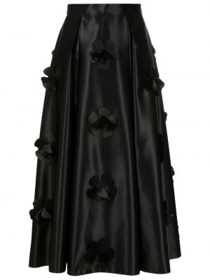 Midi suknja s cvjetnim printom Gloria Coelho crna