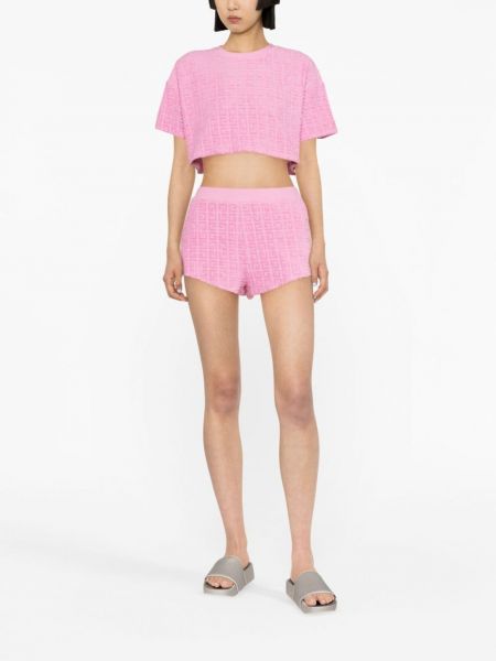 Kokvilnas šorti Givenchy rozā