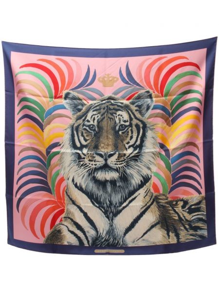 Echarpe et imprimé rayures tigre Hermès Pre-owned rose