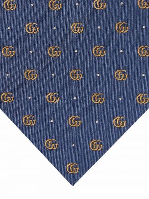 Cravate à imprimé Gucci bleu
