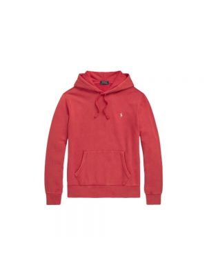 Bluza z kapturem Polo Ralph Lauren czerwona