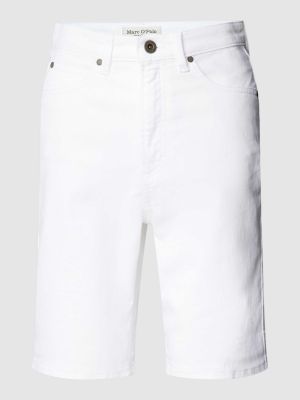 Szorty jeansowe z kieszeniami Marc O'polo białe