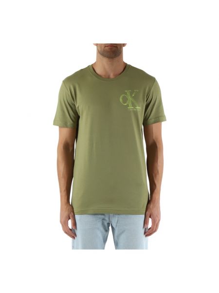 T-shirt aus baumwoll mit print Calvin Klein Jeans grün